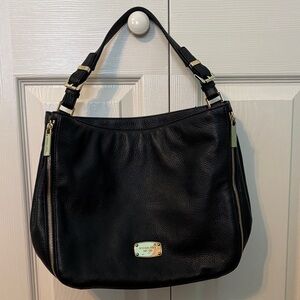 Michael Kors Black Pebbled Leather Shoulder Bag